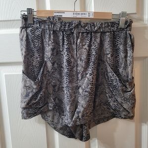 ARITZIA snake print silk shorts
